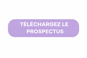 Bouton rectangulaire arrondi violet avec texte blanc en majuscules indiquant « Téléchargez le prospectus ».